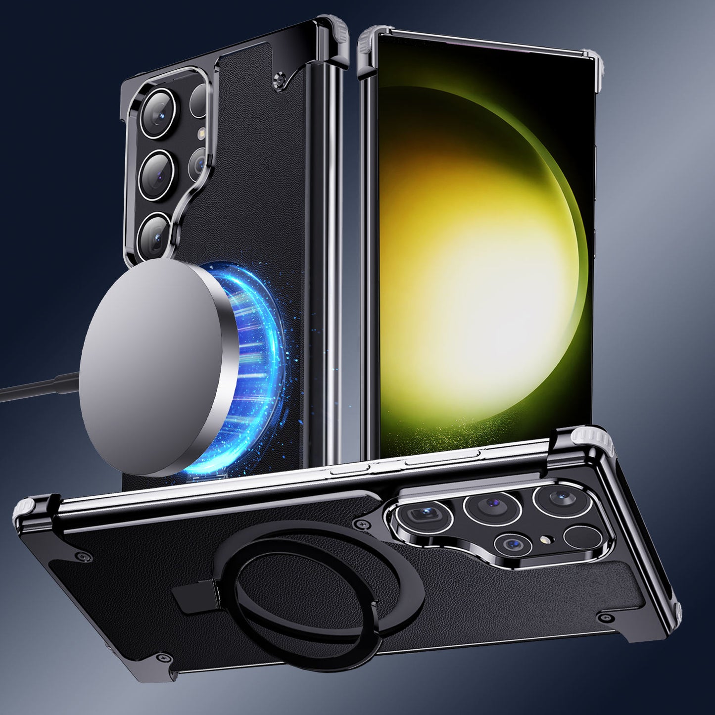 MagSafe-compatible ring stand case for Samsung S24 Ultra