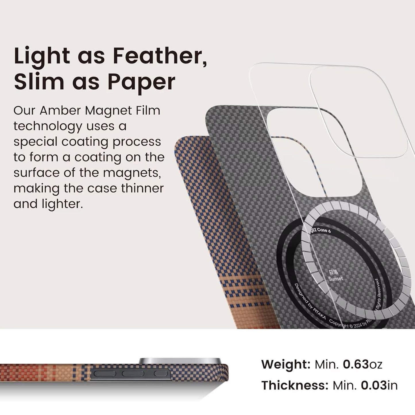 Blue print MagSafe case with premium texture grip