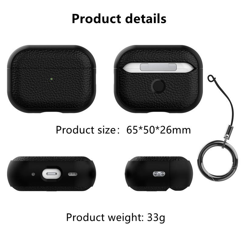 Minimal leather-look case for AirPods Pro India