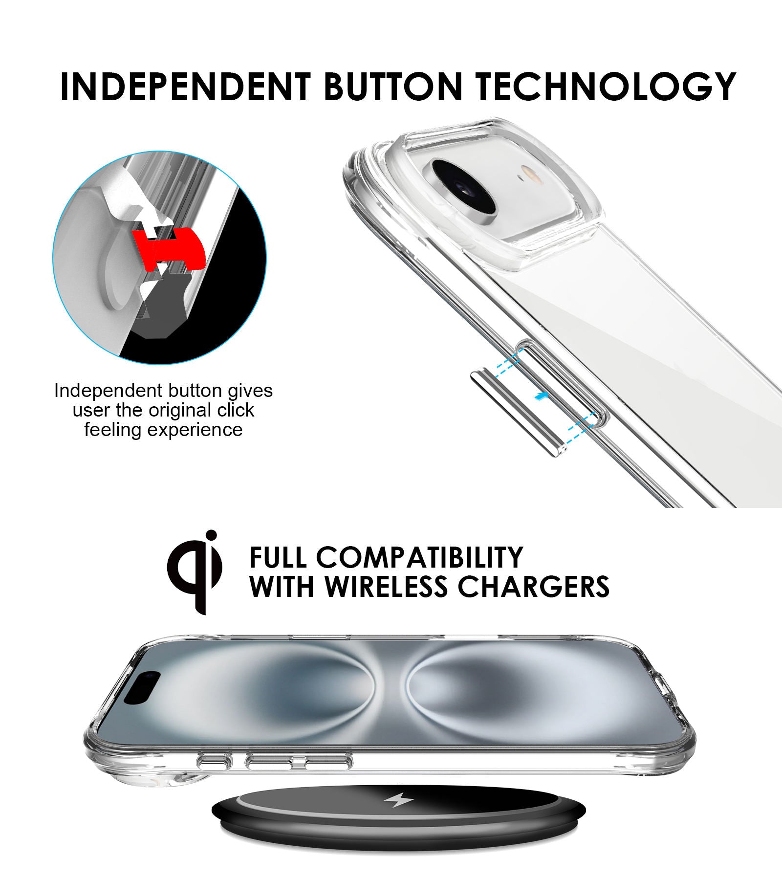 GlassTone anti-scratch clear transparent case for iPhone 17 Air slim fit