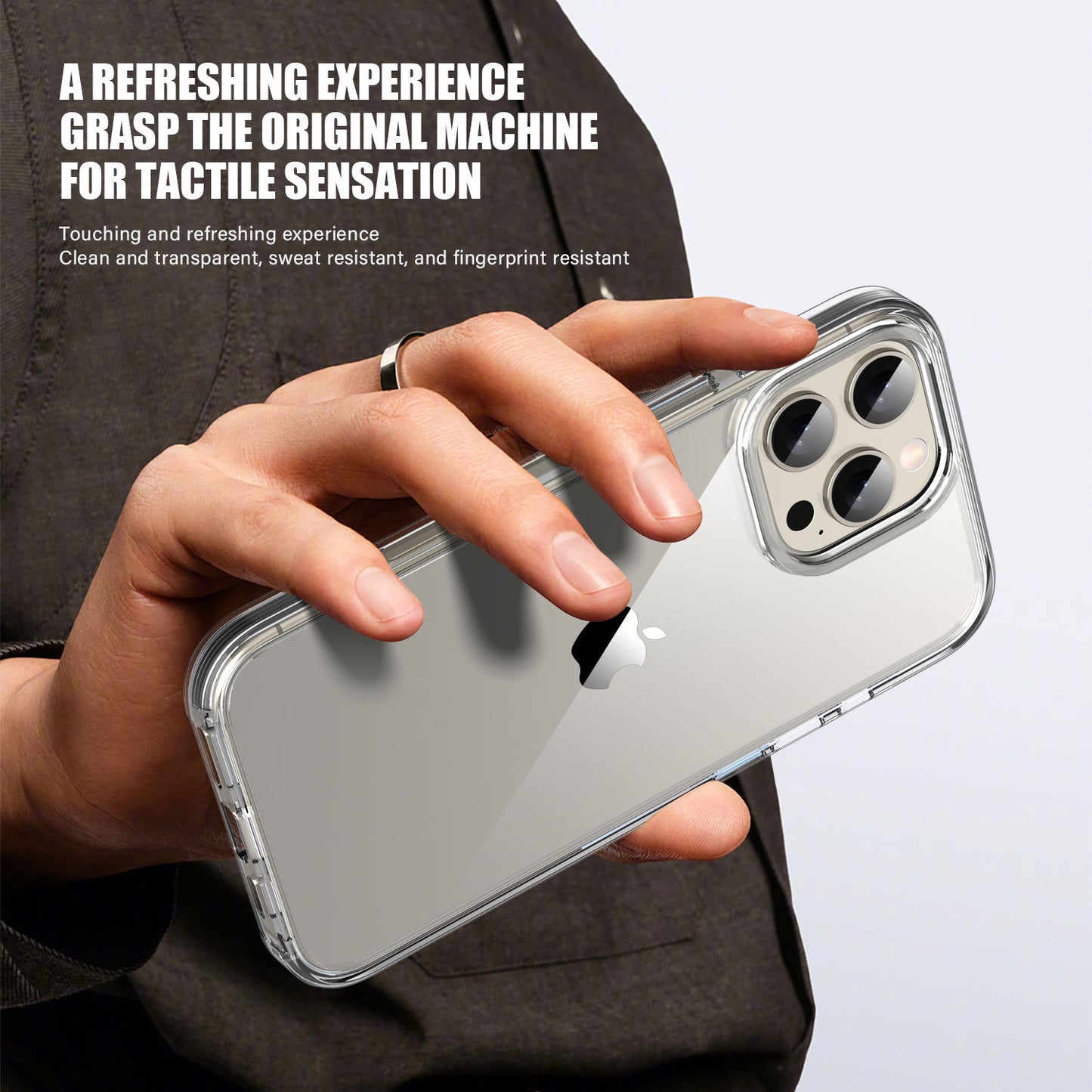 iPhone case with raised bezels and air-cushioned corners for safety