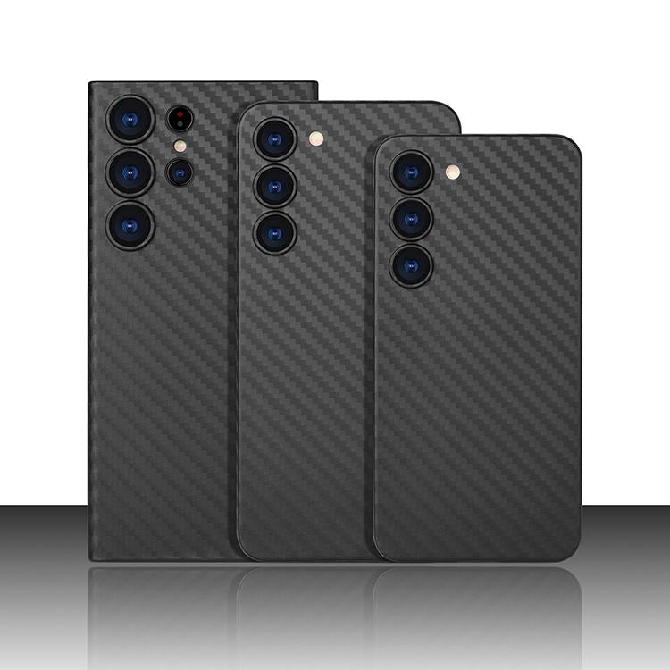 Ultra-slim carbon fiber case for Samsung Galaxy with premium matte texture