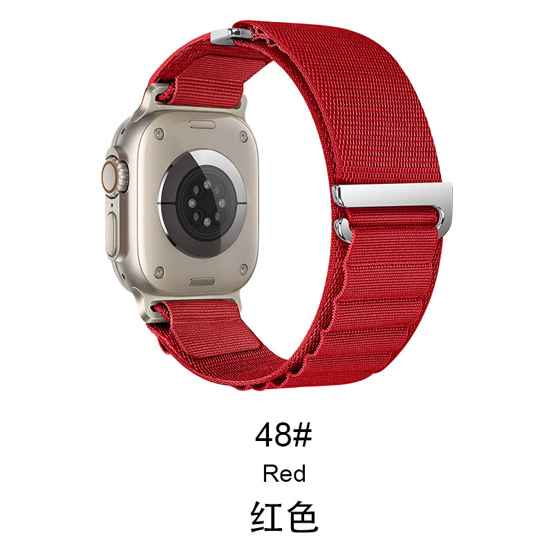 Woven Apple Watch loop band offering grip, comfort, and movement