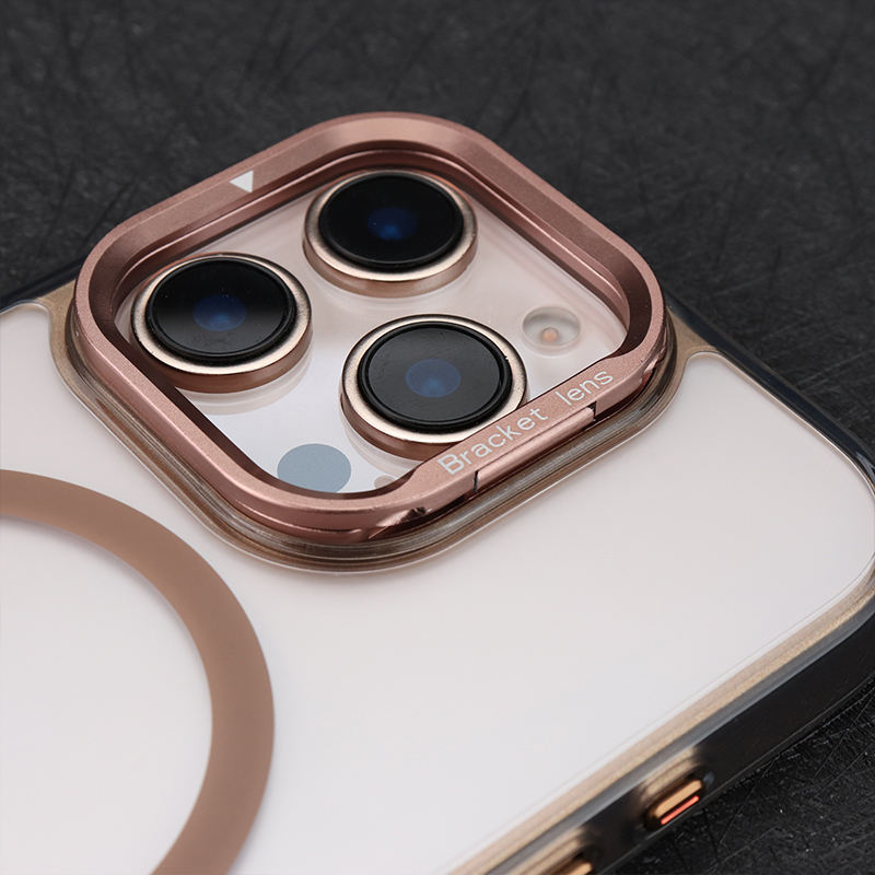 Clear iPhone 16 Pro and Pro Max case with built-in stand and MagSafe