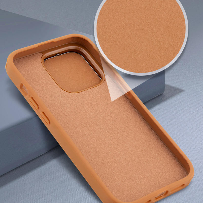 Protective iPhone case with shock-absorbing corners and premium texture