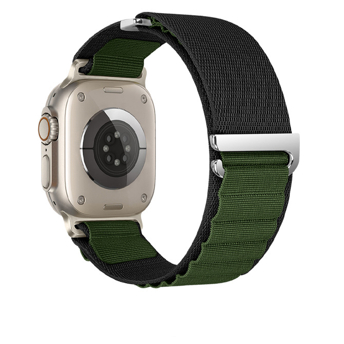 Adjustable fabric Apple Watch band designed for a snug, all-day fit