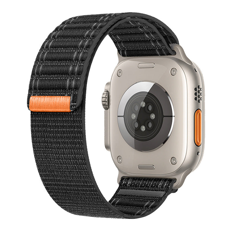 Wave-woven Apple Watch strap in navy for daily wear