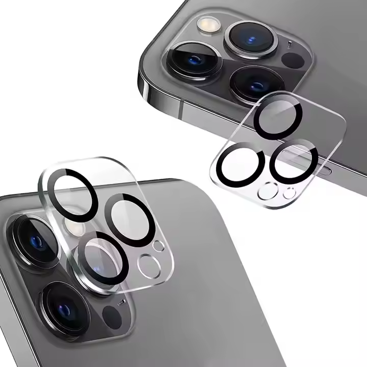 Black-rimmed camera protector enhancing rear lens design