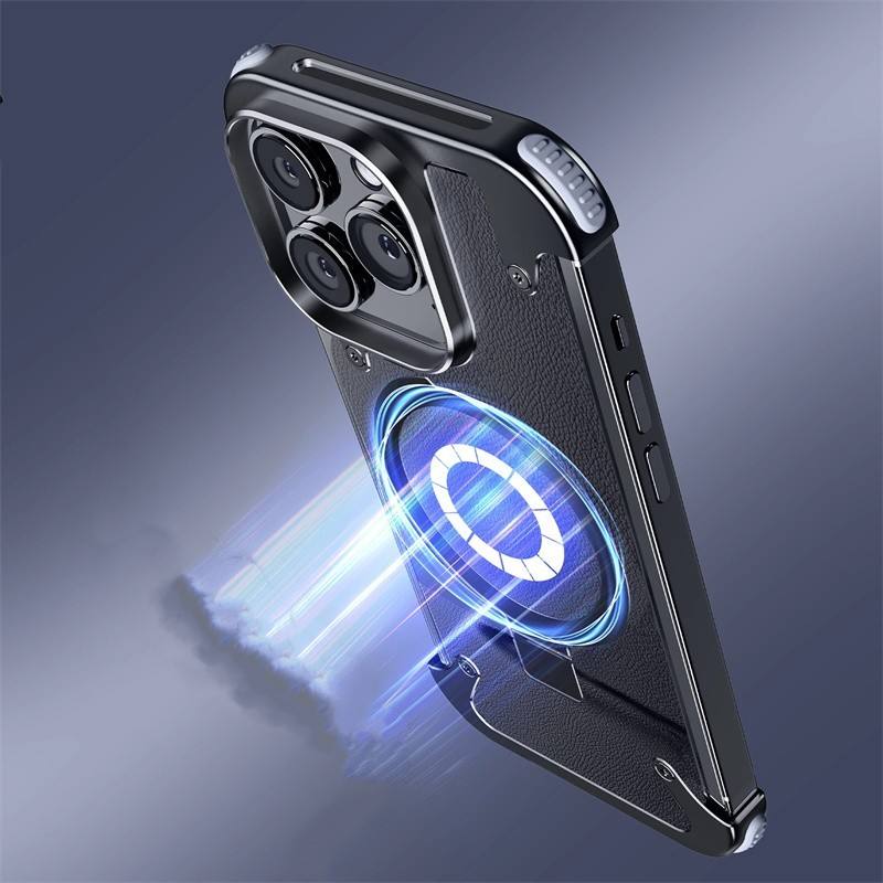 Shockproof iPhone 15/16 Pro case with ring holder and stand