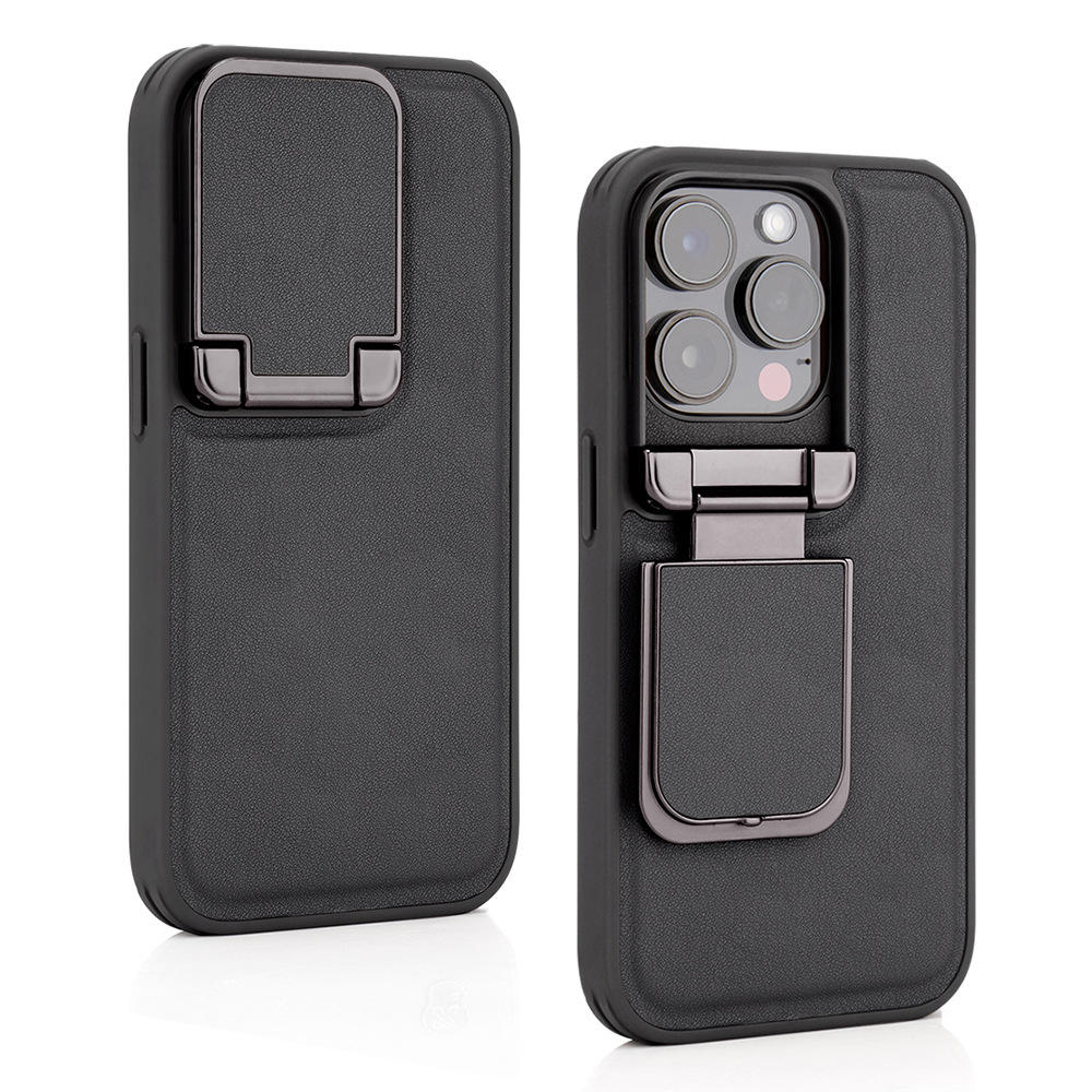 Premium iPhone cover with fold-out stand that locks in place for safety
