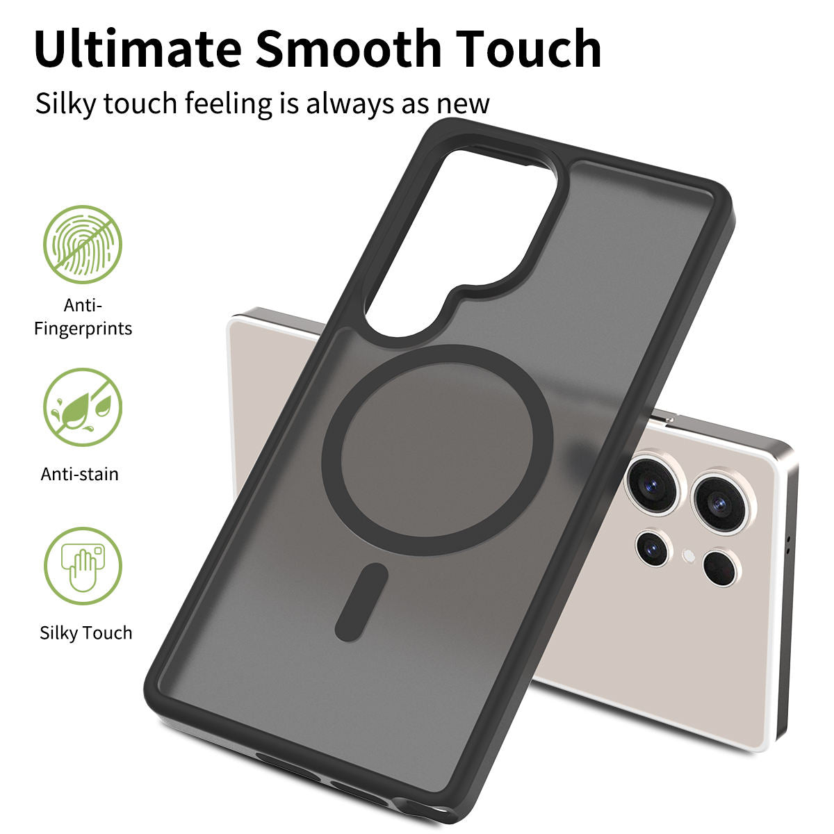 Semi-transparent matte Samsung case offering lightweight daily protection