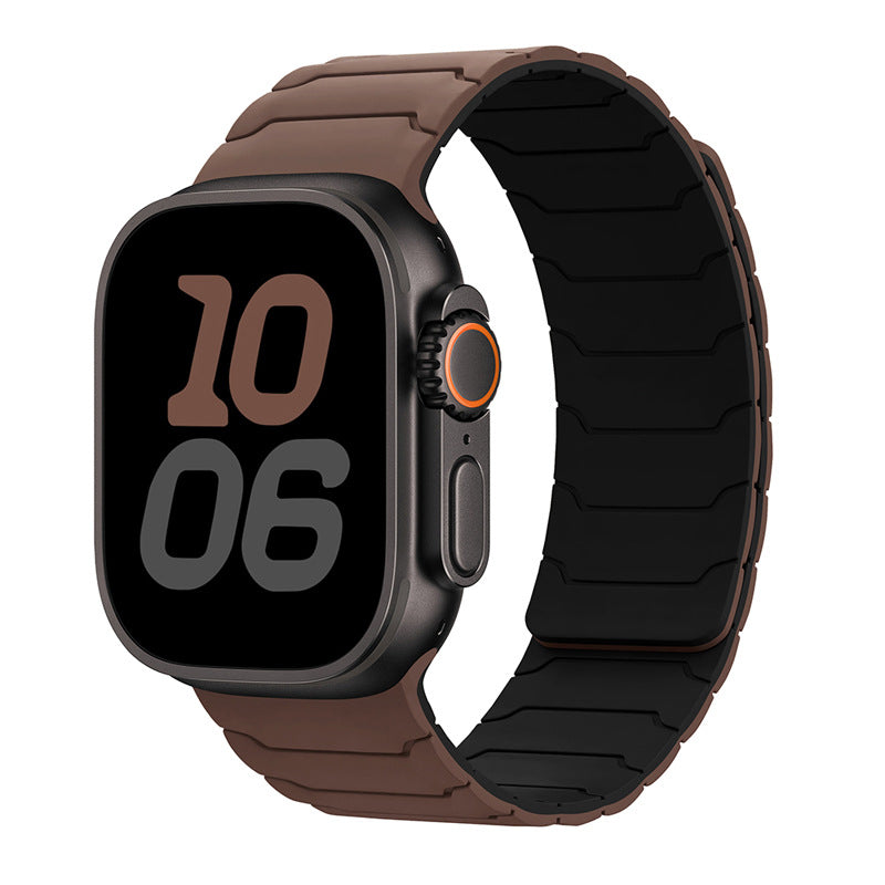 Modern smartwatch strap that blends steel-like style with comfort