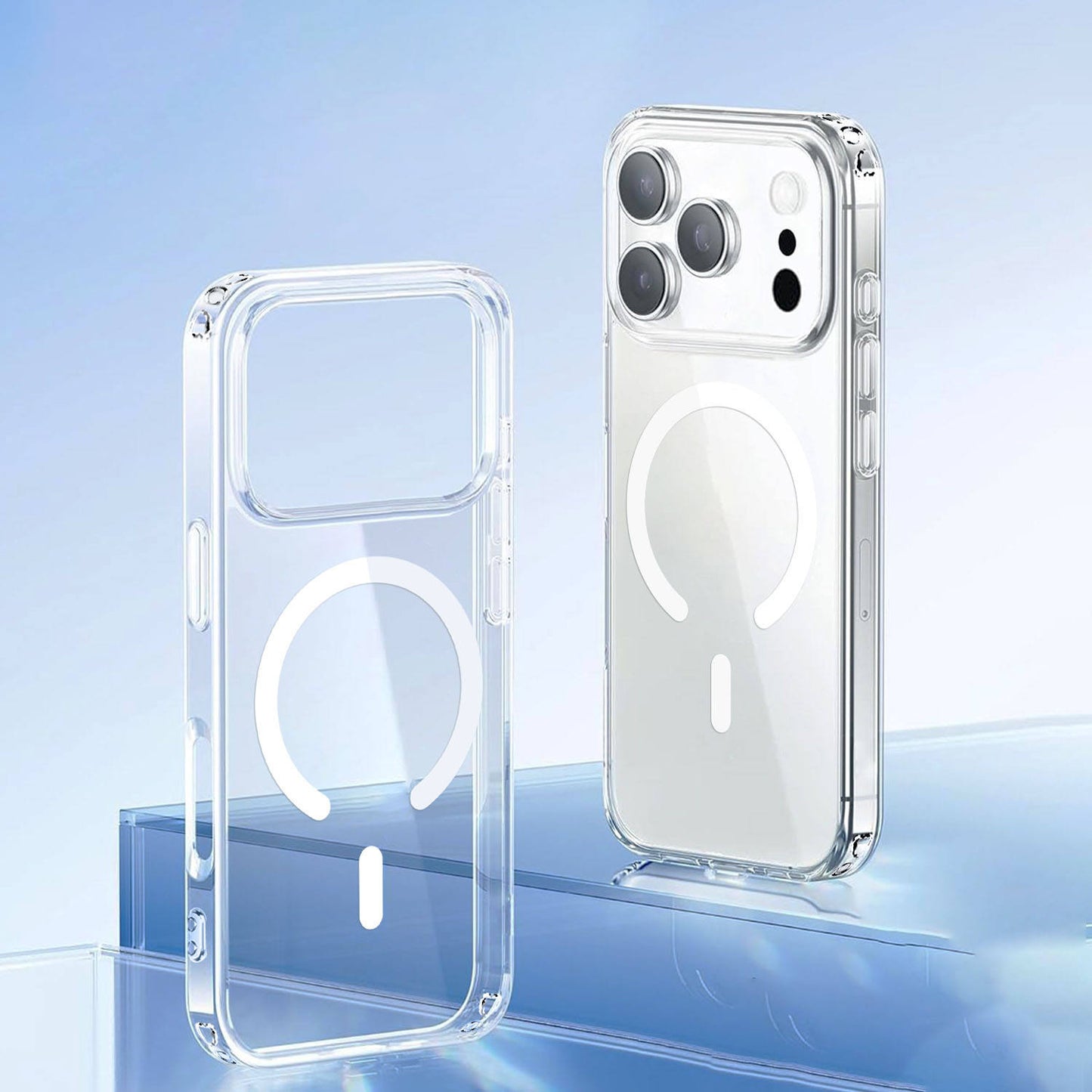 Wireless charging ready MagSafe transparent case for iPhone 17 series