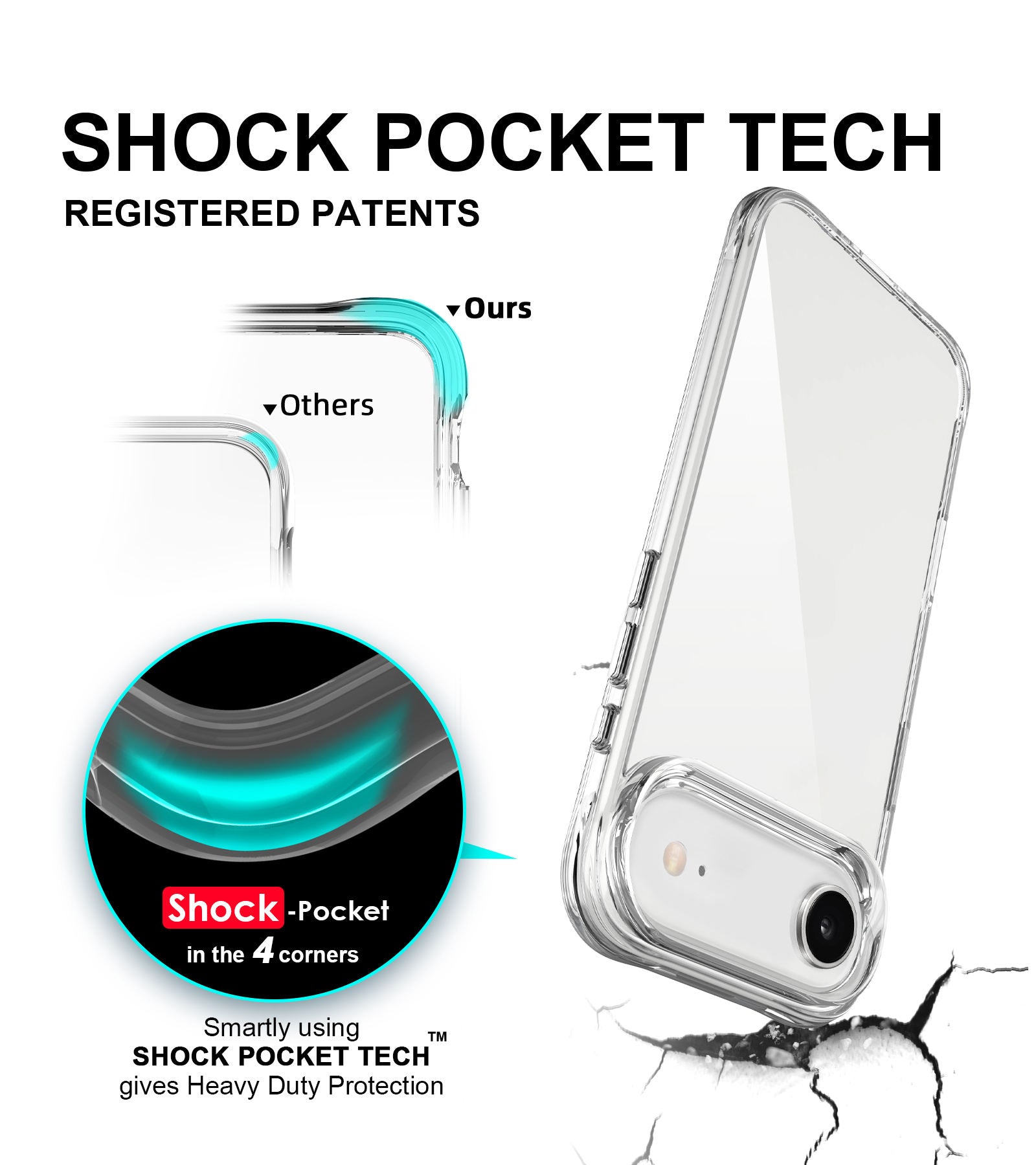 Durable GlassTone crystal clear transparent cover for iPhone 17 Pro Max