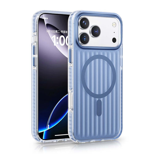 AeroRidge MagSafe Case Black for iPhone 17 Series – Ribbed Protective Back Cover