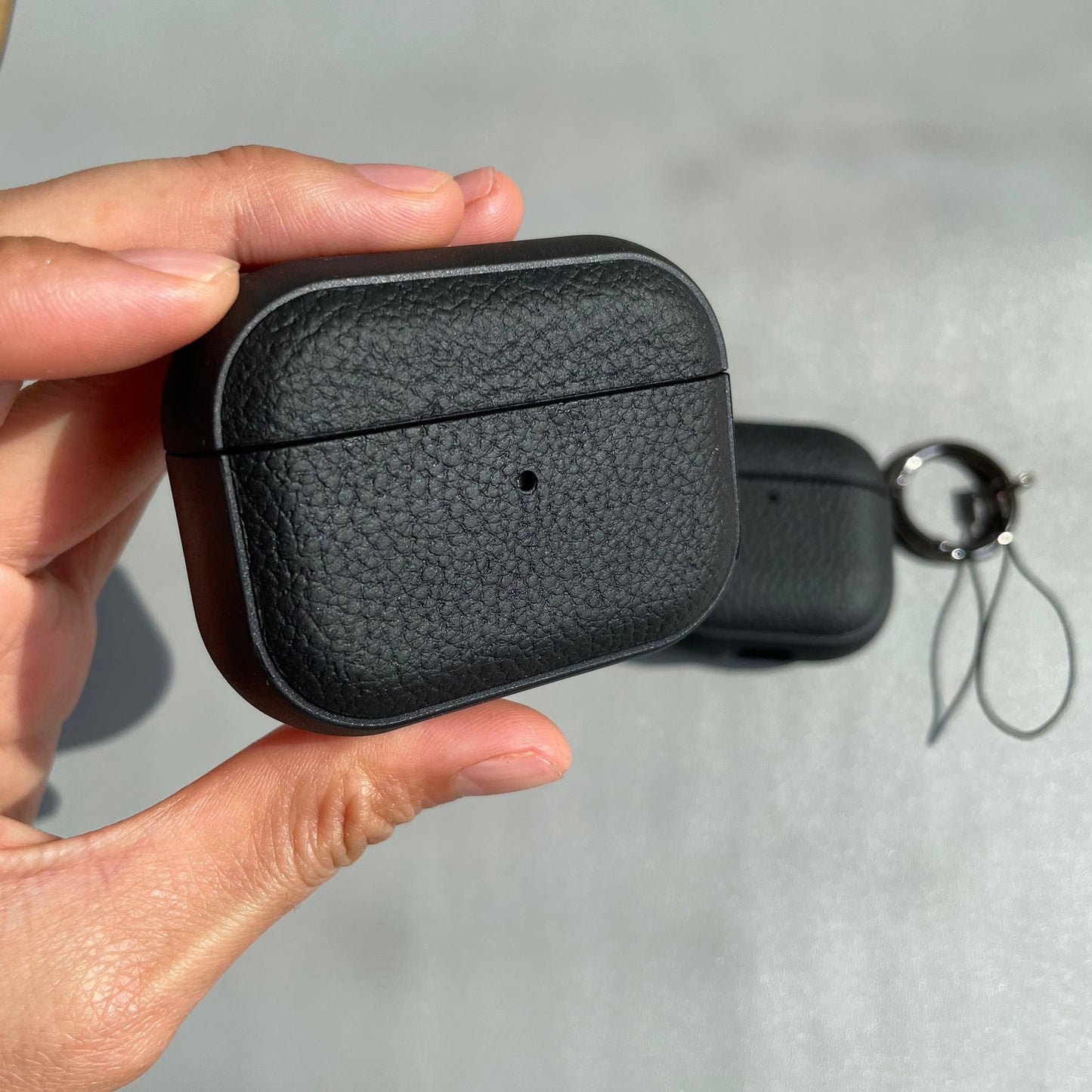 Black vegan leather AirPods Pro case under ₹800 India