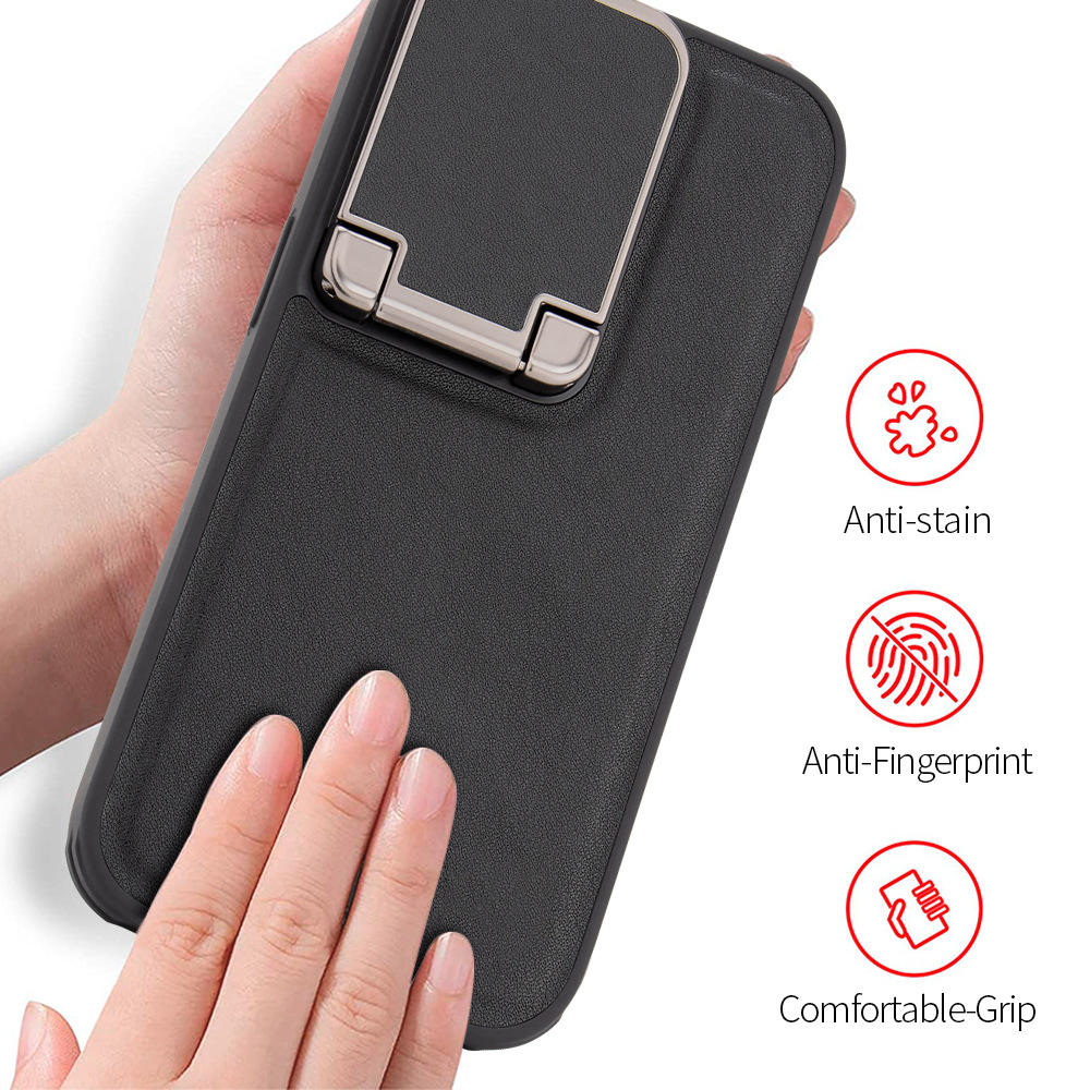 Durable yet slim iPhone case with foldable stand and clean cutouts