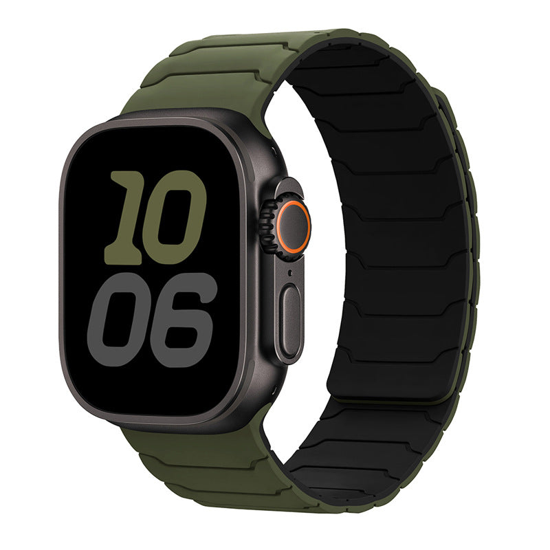 Fashion-forward magnetic Apple Watch band in modern finish