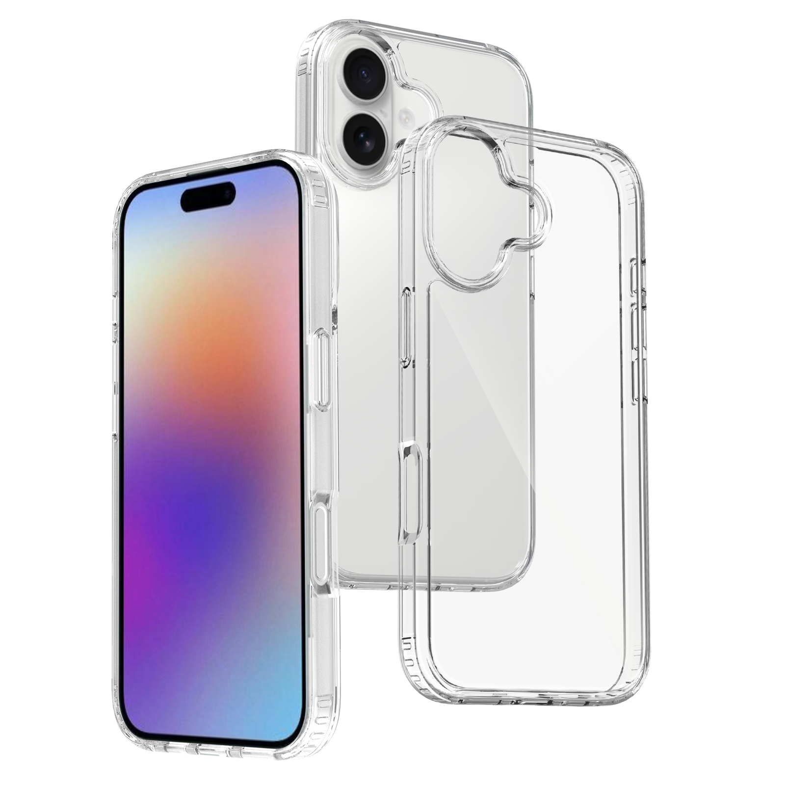 GlassTone Ultra Clear transparent case for iPhone 17 Pro with raised camera guard
