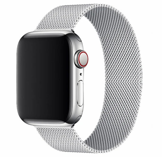 Lightweight mesh strap for Apple Watch with secure magnetic clasp