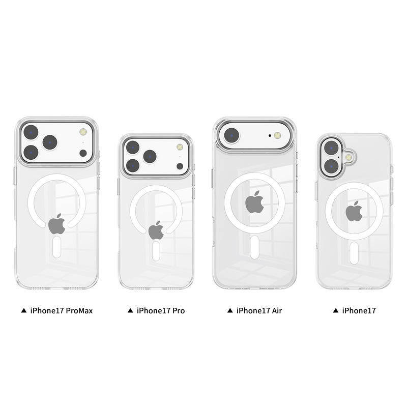 Stylish transparent MagSafe back case GlassTone edition for iPhone 17 Pro
