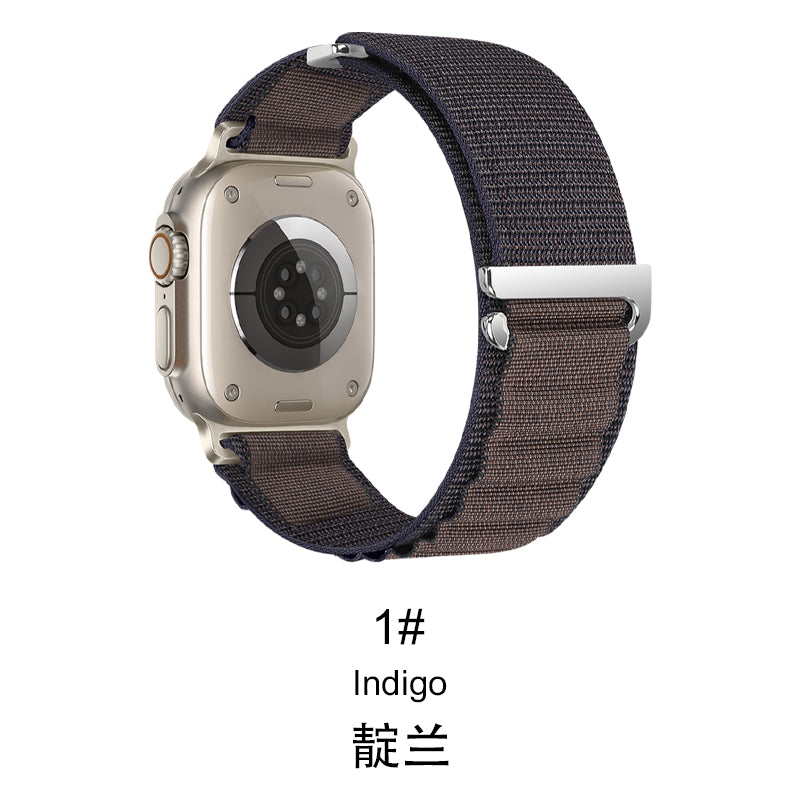 Stylish blue Apple Watch band with woven build for daily wear