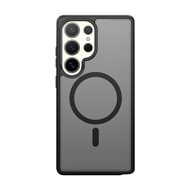 Frosted matte Samsung case with MagSafe support and minimal design
