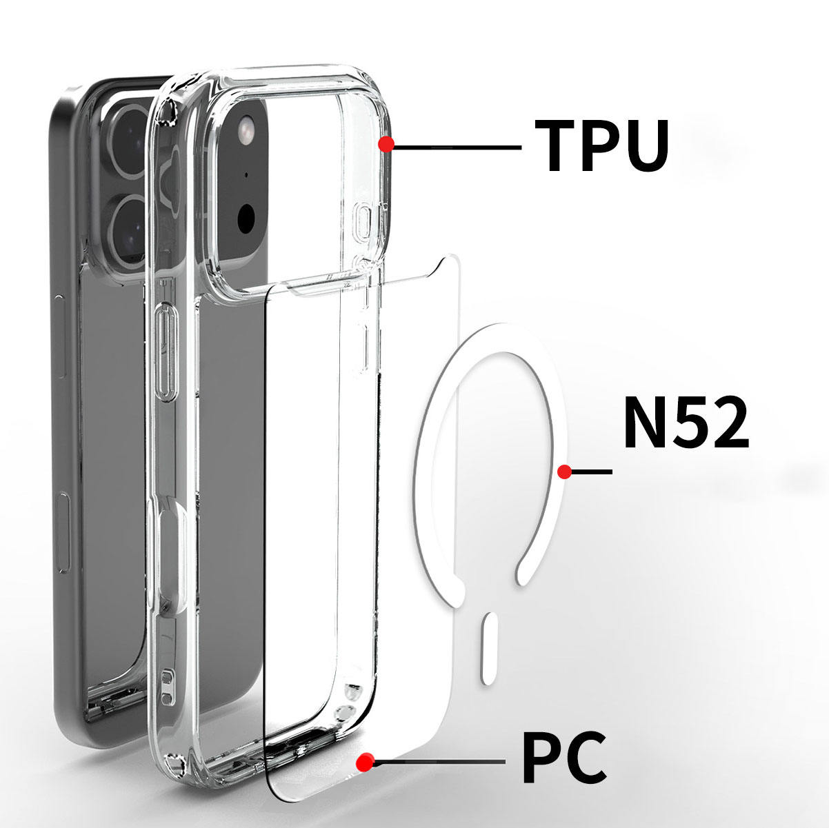 Scratch and fade resistant GlassTone MagSafe cover for iPhone 17 Pro Max