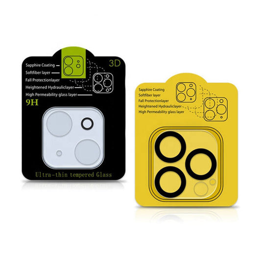 Tempered camera glass with elegant black border installed