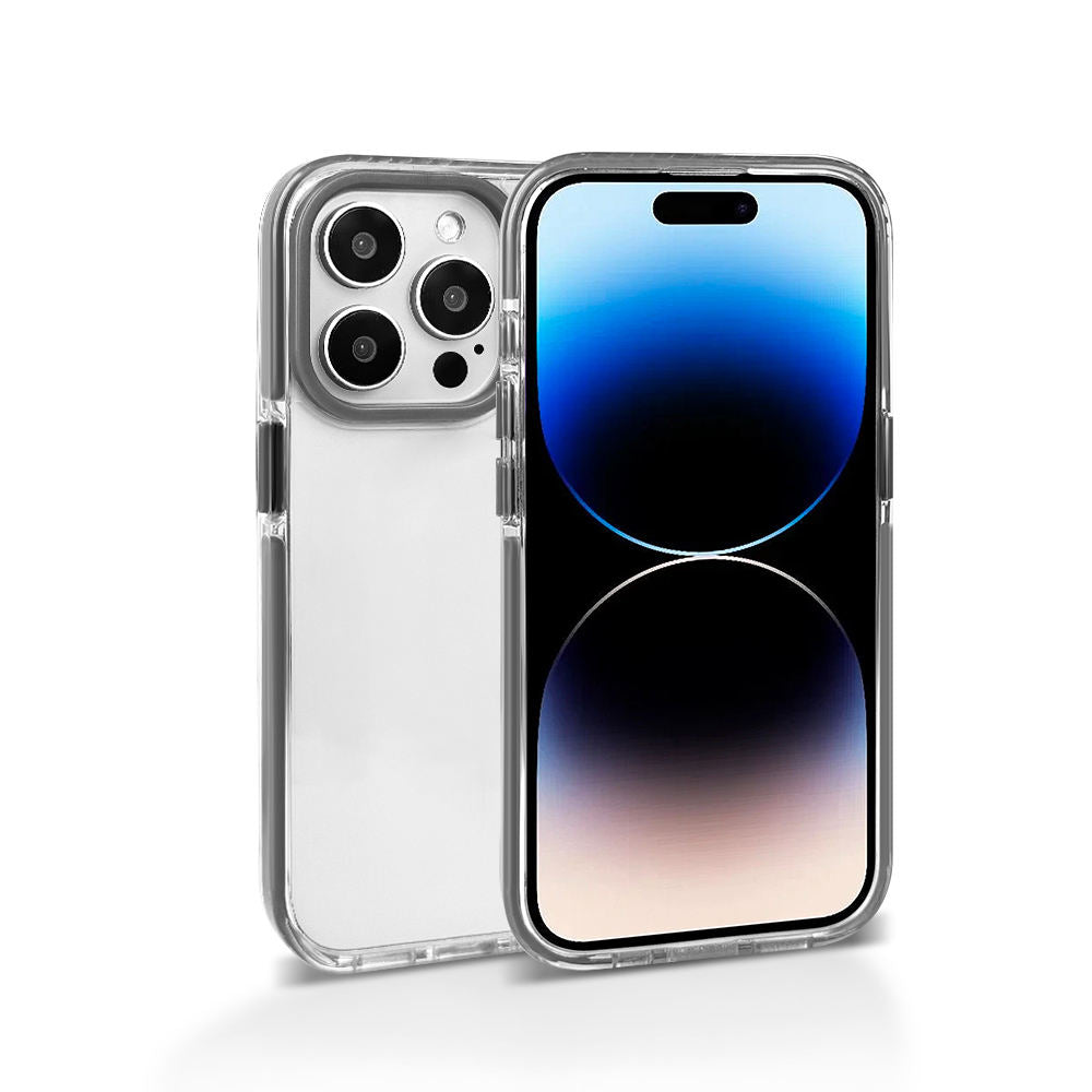 Side view of bumper case showing raised edges for screen safety