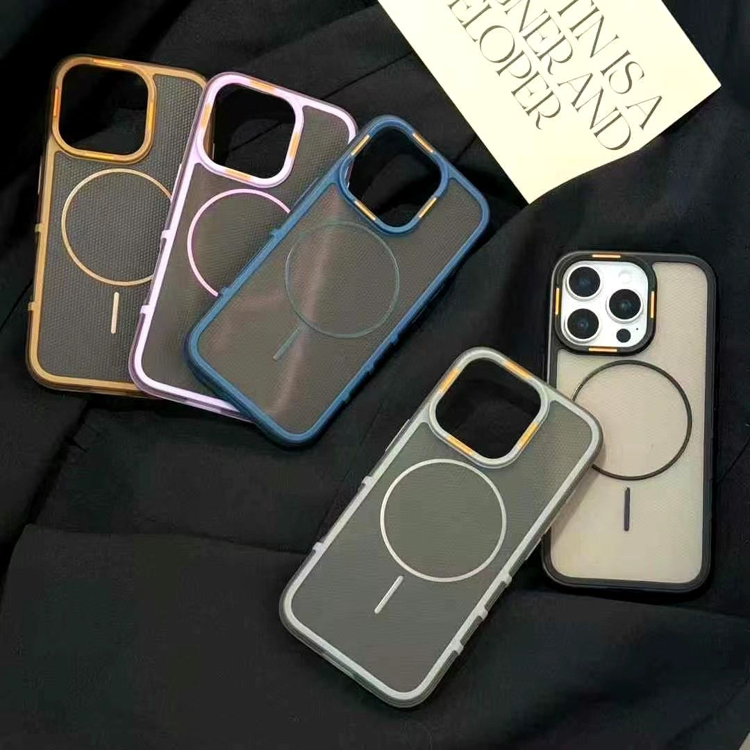 Textured matte black case for iPhone 16 Pro with raised bezels