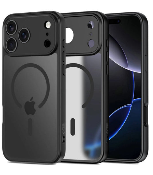 AuraEdge Hybrid MagSafe Case for iPhone 17 Series with frosted matte finish