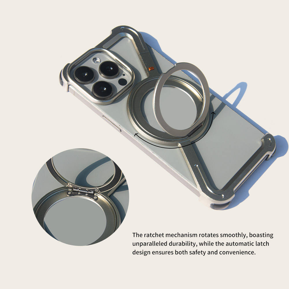 Slim case with smooth hinge for angle control
