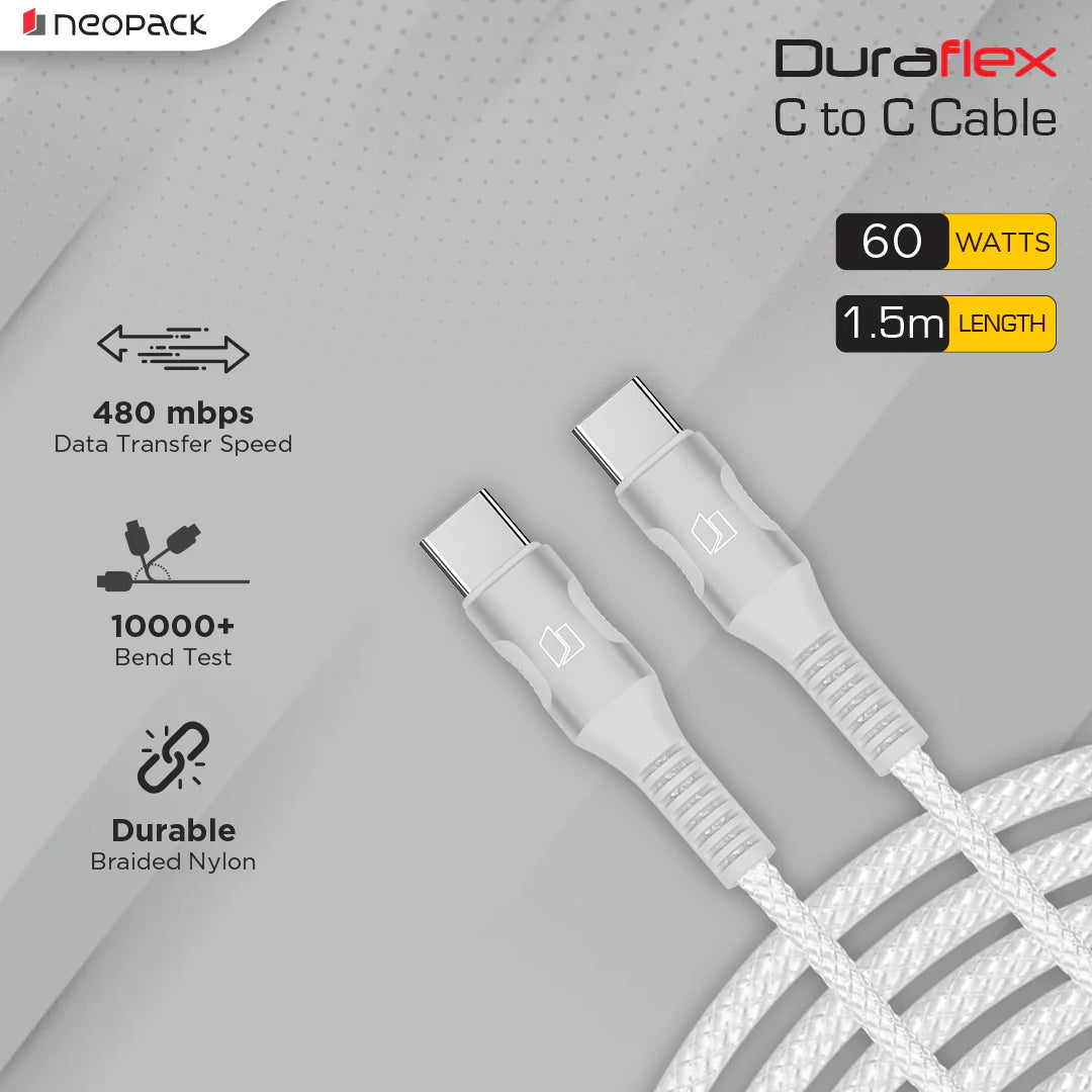 Neopack FastCharge Type-C to Type-C Cable – 60W PD