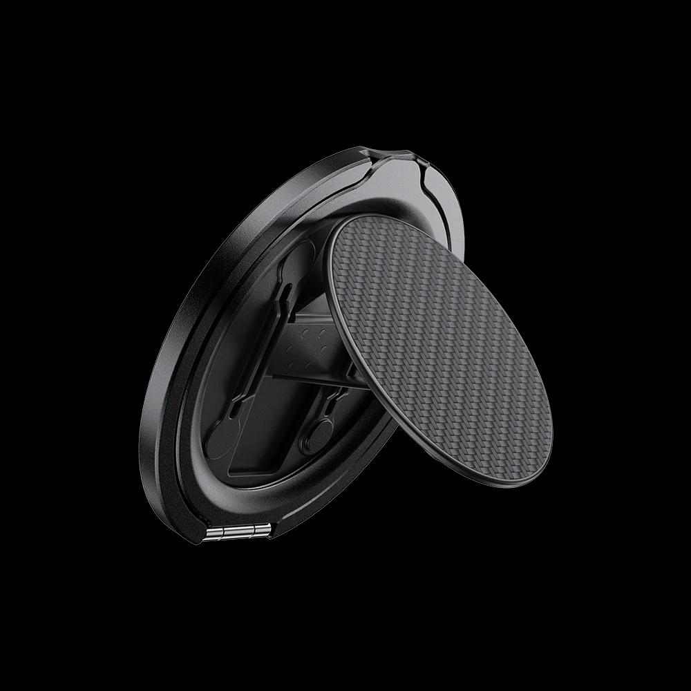 MagSafe ring grip for iPhone with carbon fiber texture