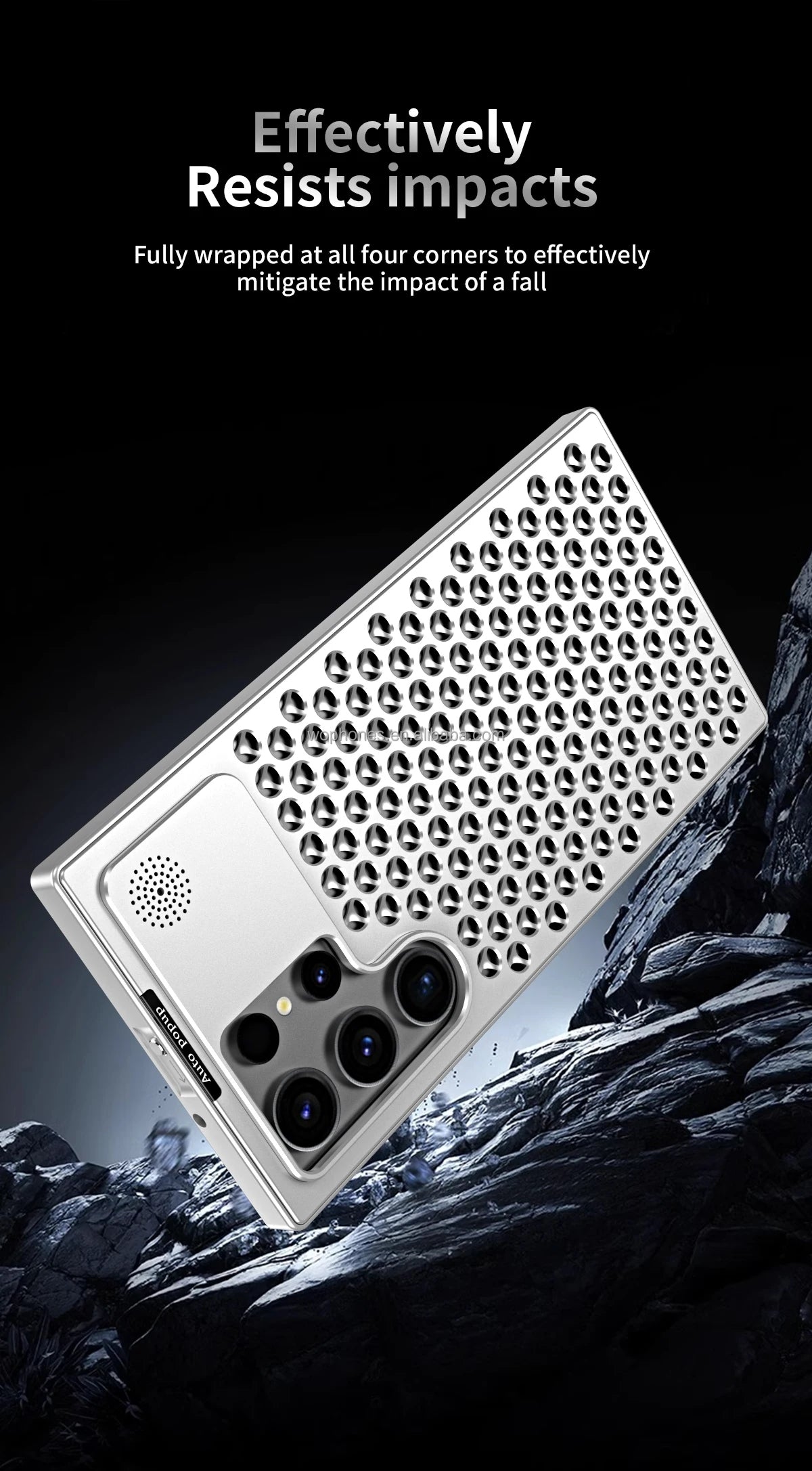 Phone cover designed for heat control during gaming and video editing