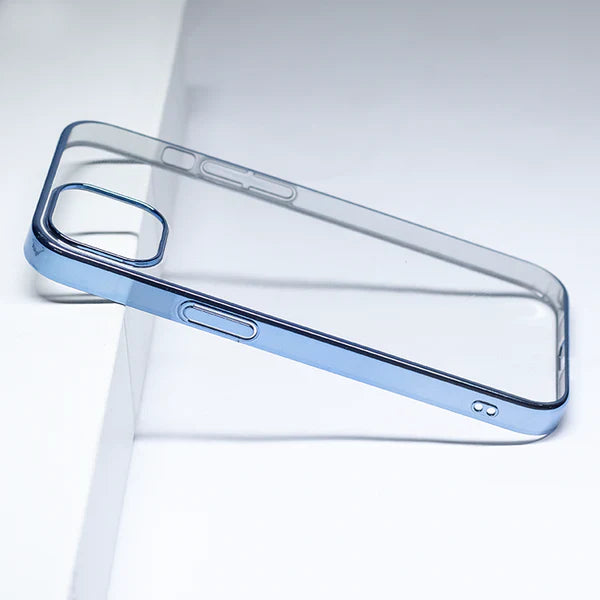Snap-on clear case with edge-to-edge coverage and camera-safe bezels