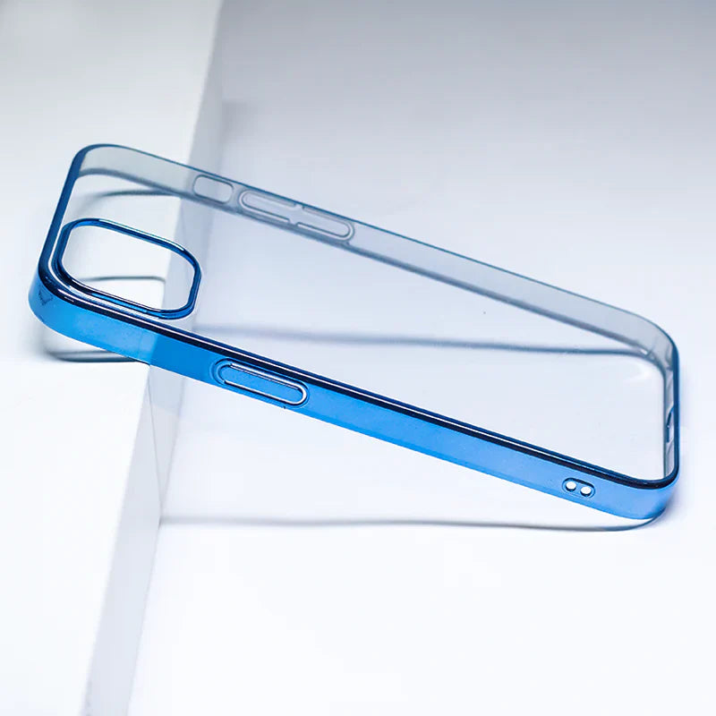 Protective clear iPhone case with long-lasting transparency and pop colors