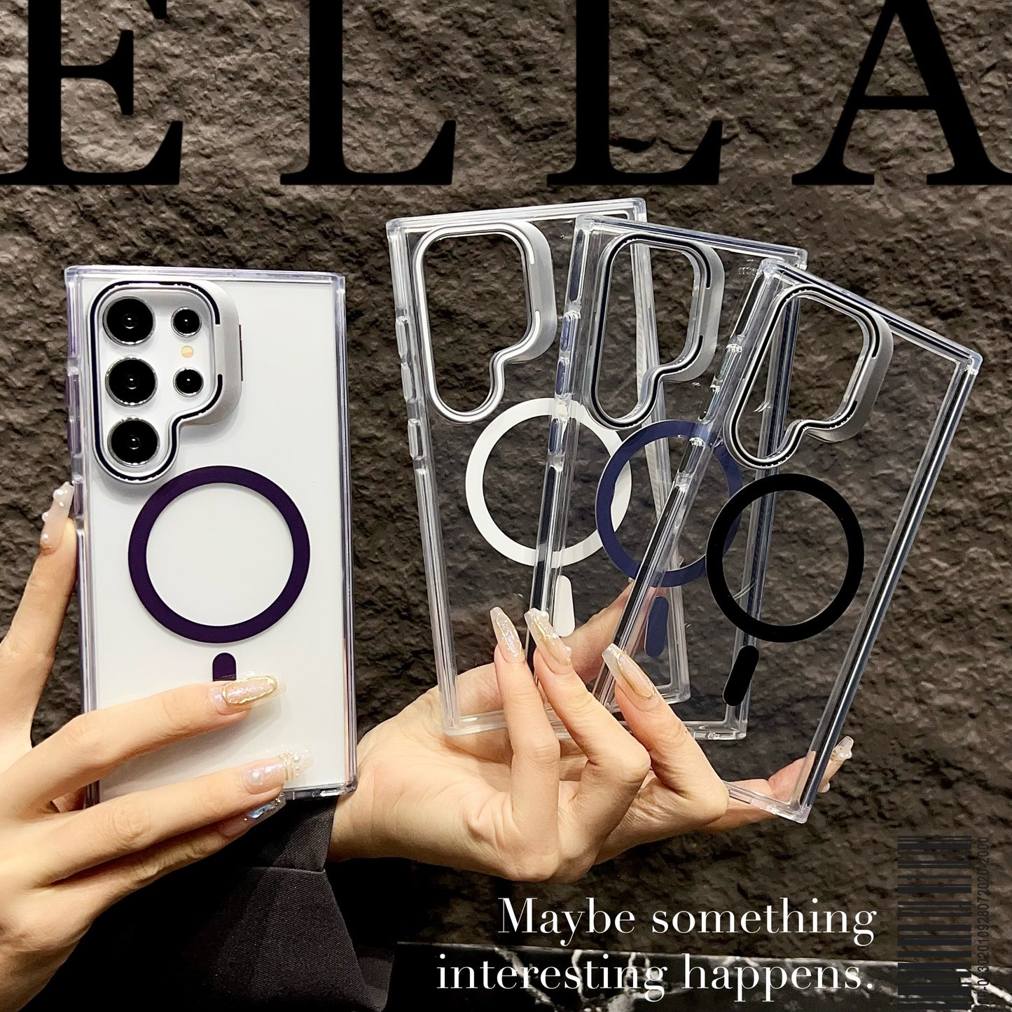 StandOut clear back cover showing MagSafe magnet for Galaxy S25 Ultra