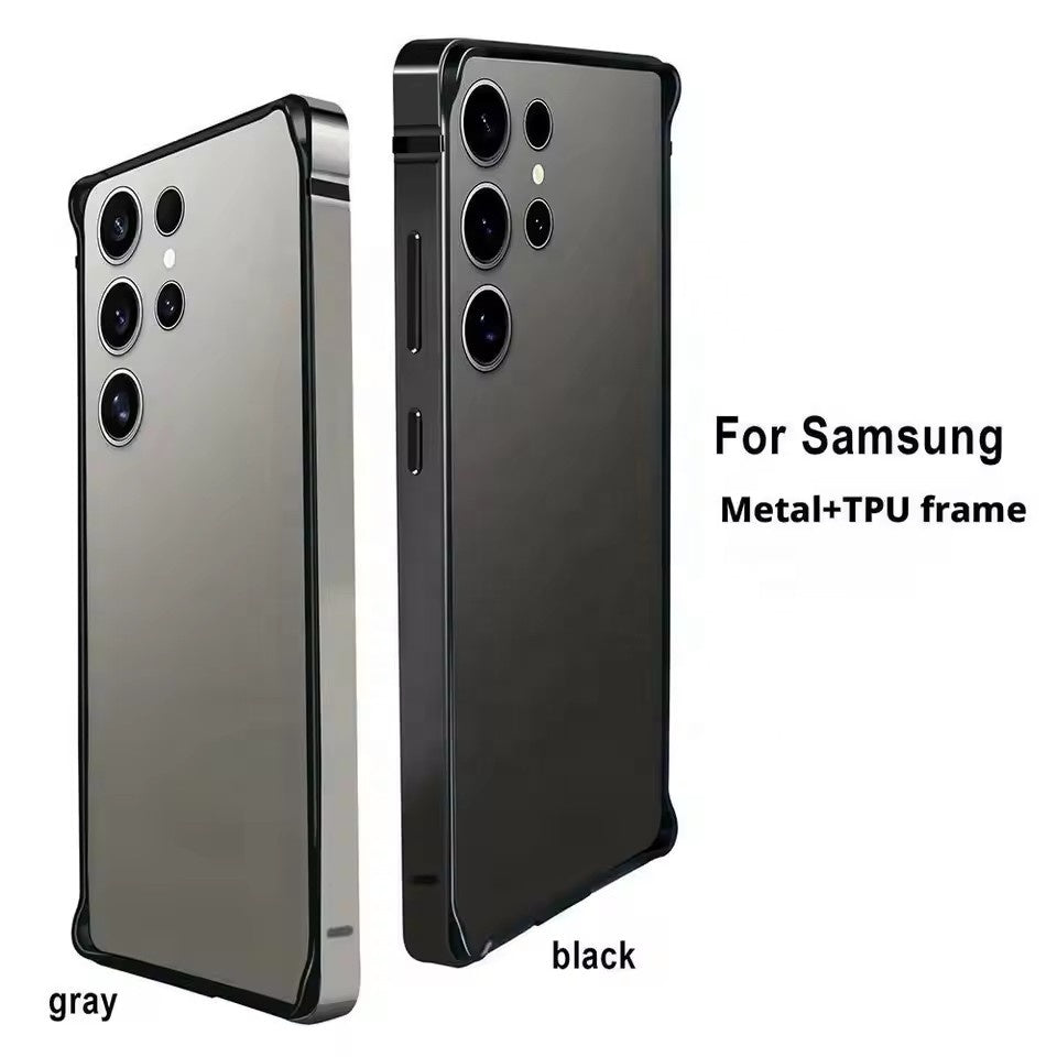 Samsung S25 Ultra just-frame case in black for a clean look