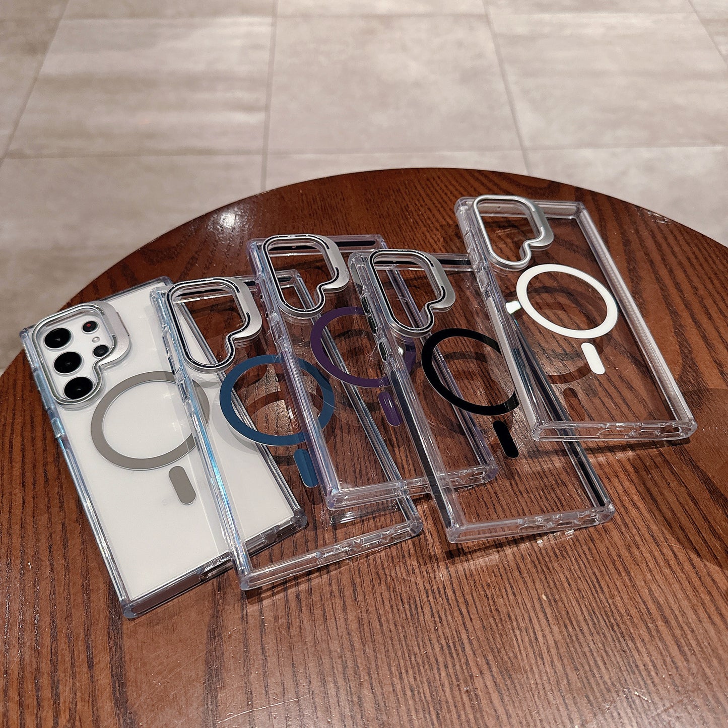 Galaxy Ultra transparent case with built-in MagSafe charging support