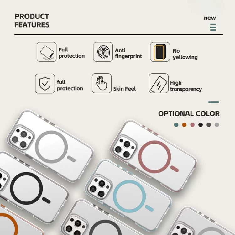 Lightweight MagSafe compatible transparent iPhone case
