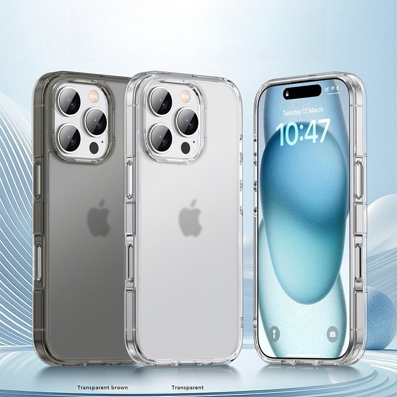 Matte frosted phone cases in multiple color options arranged flatlay style