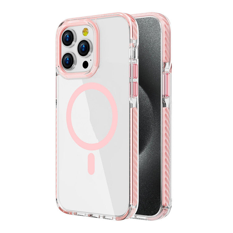 Durable crystal-clear MagSafe case for iPhone protection
