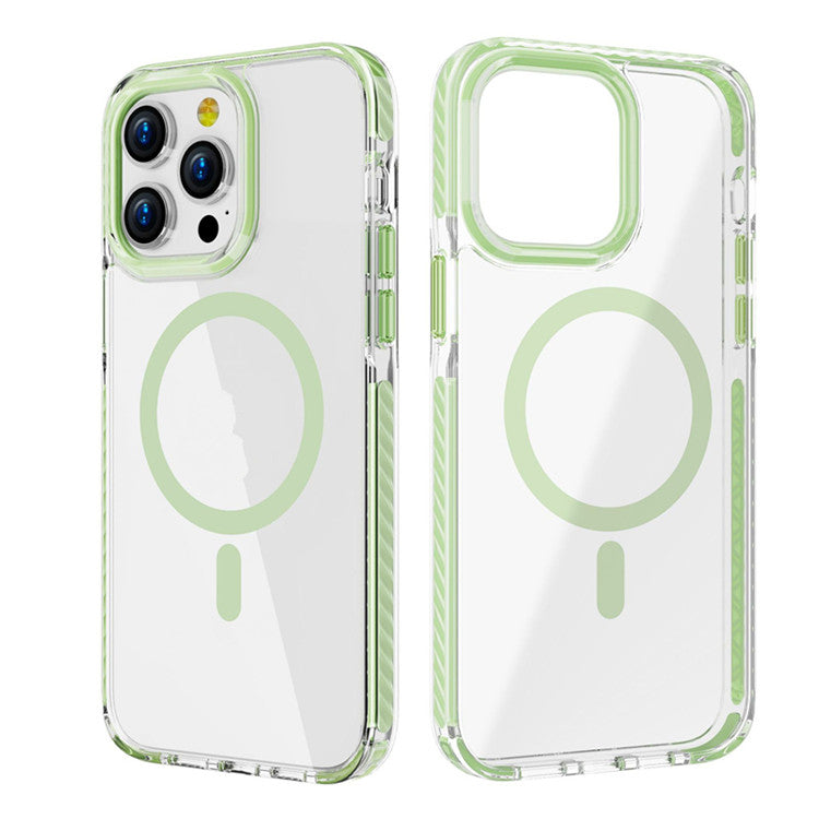 Slim transparent MagSafe case with raised camera edges