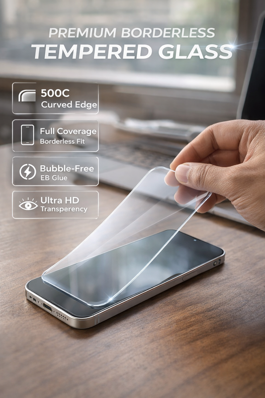 Best Borderless Tempered Glass for iPhone in India | Full Coverage & Bubble-Free