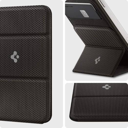 SnapStand magnetic cardholder with foldable kickstand


