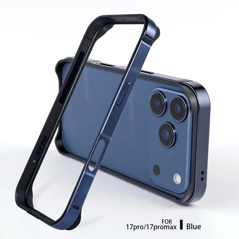GhostEdge Pro MagSafe metal frame iPhone 17 Pro case blue camera guard