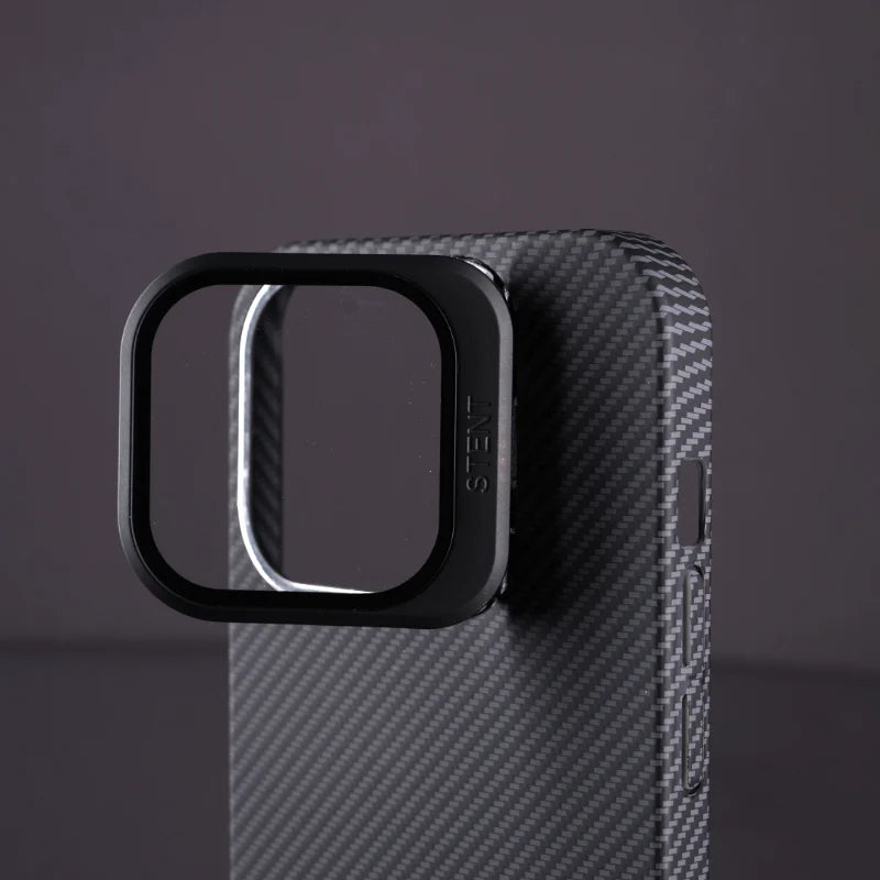 Rugged carbon-textured iPhone case with shock-resistant build

