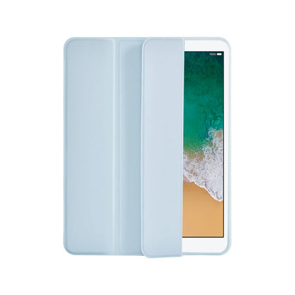 Apple Pencil resting on edge of SheerShield folio cover

